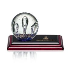 Serendipity Spheres on Rosewood Base Glass Award - Art Glass Awards