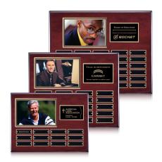 Photo (Horiz) P/Plaque - Rosewood/Gold - Perpetual Plaques