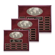 World (Horiz) Perpetual - Rosewood Finish - Perpetual Plaques