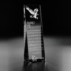 Aviator Rectangle Crystal Award - Corporate Awards