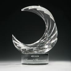Crest Arch & Crescent Crystal Award - Crystal Awards