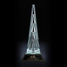 Quinery Tower Pyramid Crystal Award - Crystal Awards
