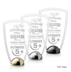 Arch Hemisphere Laser Engraved Arch & Crescent Acrylic Award - Corporate Awards
