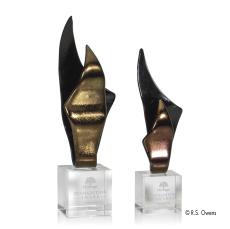 Gold Blaze Flame Glass Award - Glass Awards