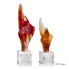 Amber Blaze Flame Glass Award - Art Glass Awards