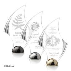 Flourish Hemisphere Laser Engraved Flame Acrylic Award - Full Color Awards