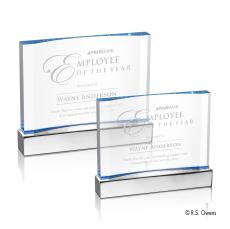 Cornerstone Blue Rectangle Acrylic Award - Corporate Awards