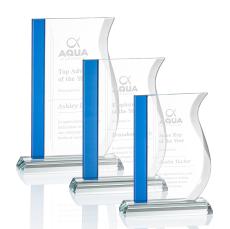 Burbank Blue Abstract / Misc Crystal Award - Corporate Awards