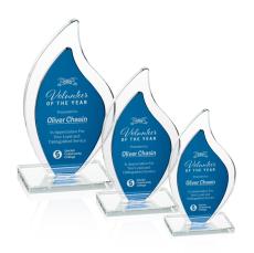 Flamingo Blue Flame Crystal Award - Corporate Awards