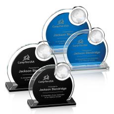 Riccarda Globe Spheres Crystal Award - Crystal Awards