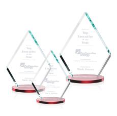 Canton Red Crystal Award - Colored Glass Awards