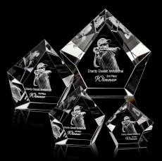 Valecrest 3D Crystal Award - 3D Laser Engraved