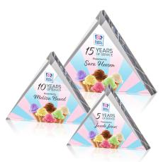Tideswell Full Color Pyramid Crystal Award - Crystal Awards