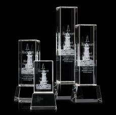 Robson 3D Clear on Base Obelisk Crystal Award - Crystal Awards