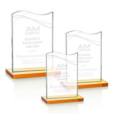 Unity Amber Abstract / Misc Crystal Award - Corporate Awards