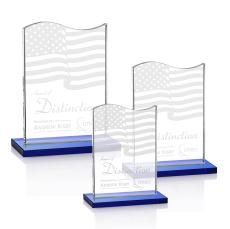 Unity Blue Abstract / Misc Crystal Award - Corporate Awards