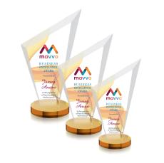 Condor Full Color Amber Peak Crystal Award - Full Color Awards