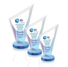 Condor Full Color Sky Blue Peak Crystal Award - Full Color Awards