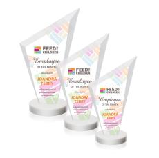 Condor Full Color White Peak Crystal Award - Full Color Awards