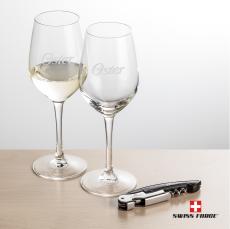 Swiss Force Opener & Lethbridge Wine - Etched Barware