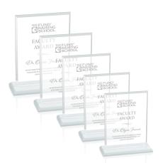 Vitalia White  Rectangle Crystal Award - Corporate Awards