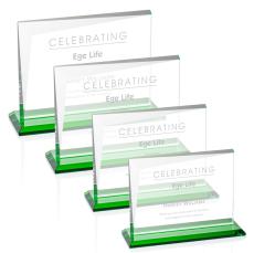 Mirela Green  Rectangle Crystal Award - Glass Awards