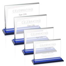 Mirela Blue  Rectangle Crystal Award - Glass Awards