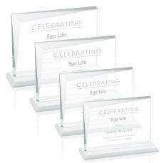 Mirela White  Rectangle Crystal Award - Corporate Awards