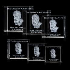 Granby Cube Crystal 3D Award - Corporate Recognition Gifts