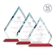 Apex Red Crystal Award - Colored Crystal