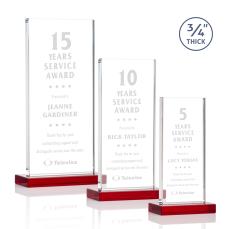 Arizona Red  Rectangle Crystal Award - Crystal Awards