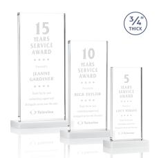 Arizona White Rectangle Crystal Award - Crystal Awards