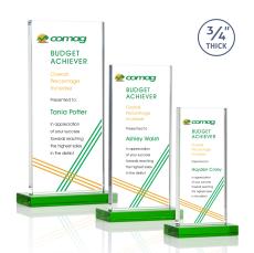 Arizona Full Color Green Rectangle Crystal Award - Full Color Awards