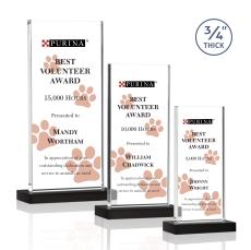 Arizona Full Color Black Rectangle Crystal Award - Full Color Awards