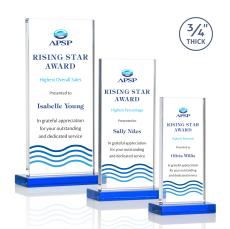 Arizona Full Color Sky Blue Rectangle Crystal Award - Full Color Awards