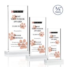 Arizona Full Color White Rectangle Crystal Award - Full Color Awards