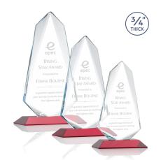 Sheridan Red Abstract / Misc Crystal Award - Crystal Awards