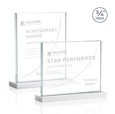 Manhattan White  Rectangle Crystal Award - Crystal Awards