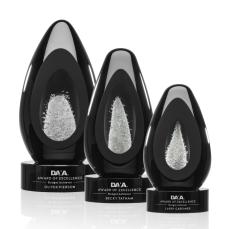 Panache Glass on Black Base Award - Glass Awards