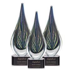 Cobourg Glass on Black Base Award - Glass Awards