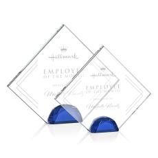 Deerfield Blue Crystal Award - Crystal Awards