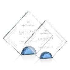 Deerfield Sky Blue Crystal Award - Crystal Awards