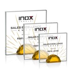 Entwhistle Full Color Amber  Crystal Award - Full Color Awards