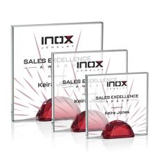 Entwhistle Full Color Red  Crystal Award - Full Color Awards