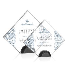 Deerfield Full Color Black  Crystal Award - Corporate Awards