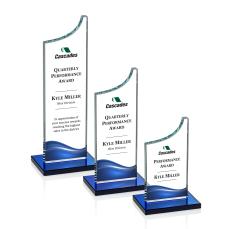 Eden Full Color Blue  Peak Crystal Award - Full Color Awards