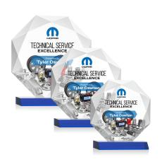 Kitchener Full Color Blue Crystal Award - Crystal Awards