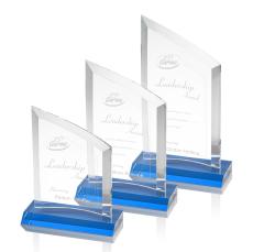 Templar Sky Blue Peak Crystal Award - Crystal Awards
