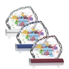 Aspen Iceberg Full Color Crystal on Base Award - Crystal Awards