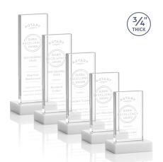 Holmes White Rectangle Crystal Award - Crystal Awards